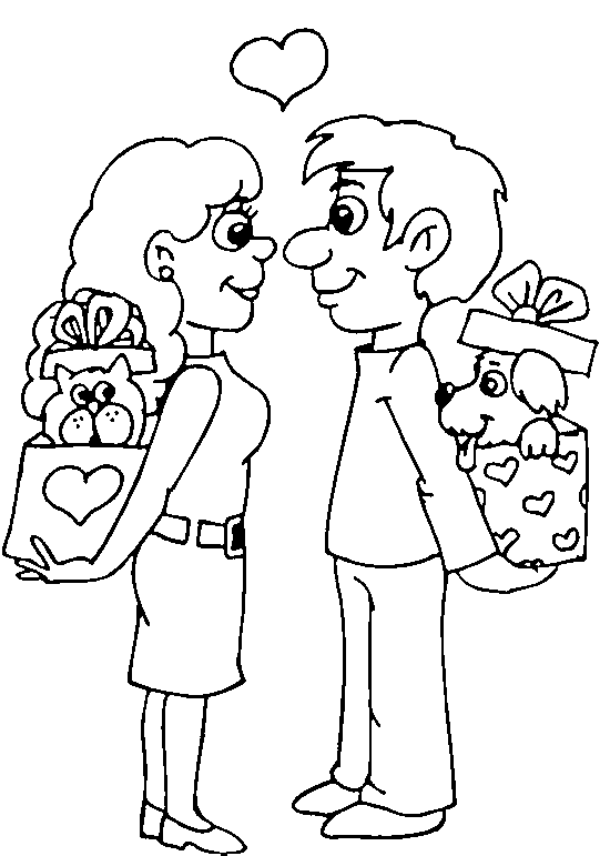 Plansa de colorat cu Valentines day 231 117